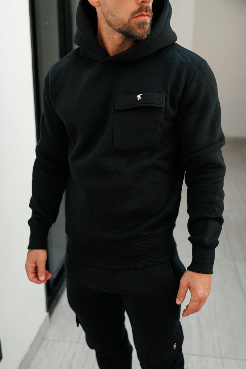 FS Cargo-Hoodie in Schwarz/Gold - FSR028 (VORBESTELLUNG AB 22. DEZEMBER)