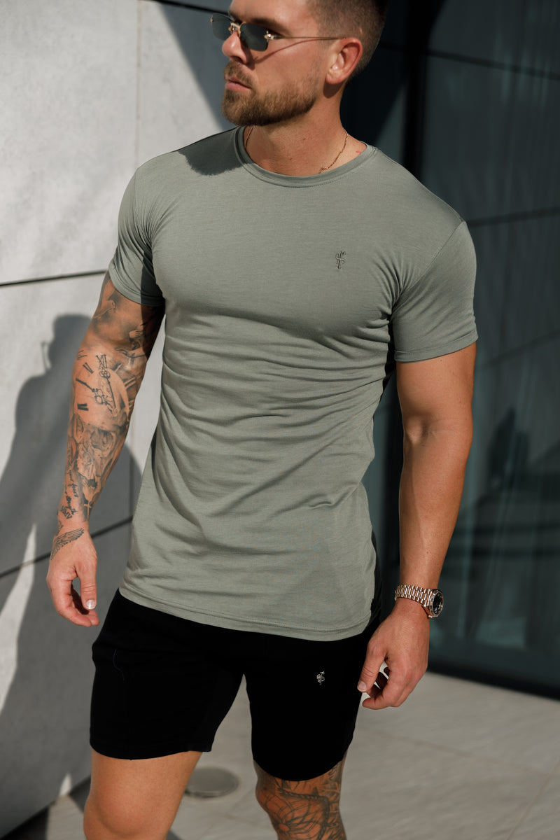 Vater Söhne Olive Bamboo Crew - FSH982
