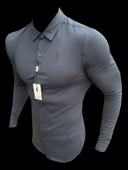 Tailliertes Langarmtrikot „Vater und Söhne“ in Blau/Grau – FSD005 (VORBESTELLUNG 29. AUGUST)