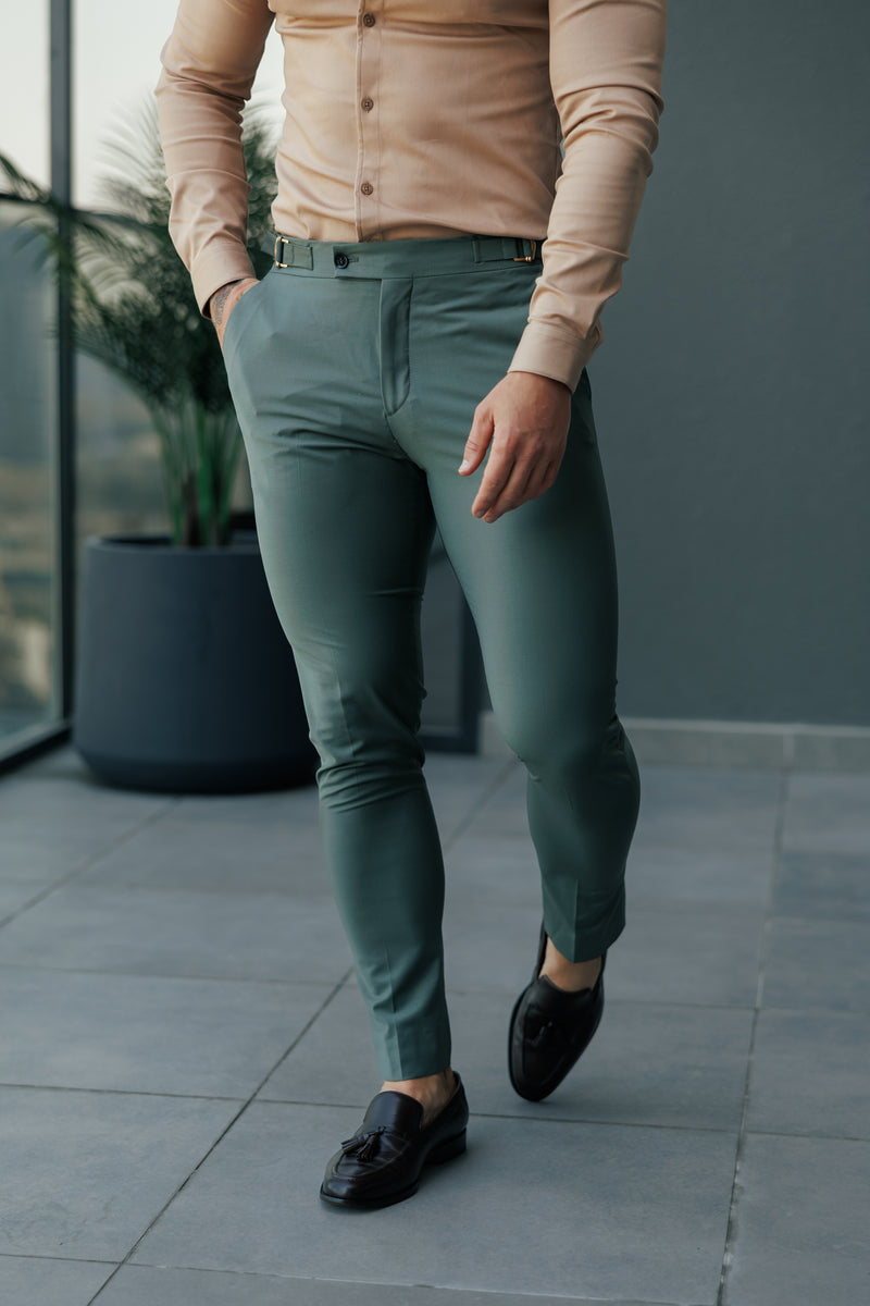 Vater Söhne Slim Formal Khaki Stretch-Hose mit seitlichen Einstellmöglichkeiten - FST026