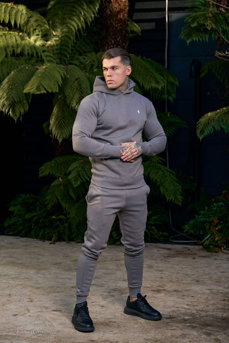 FS – einfarbige Trainingshose in Anthrazit mit FS-Branding – FSH1199