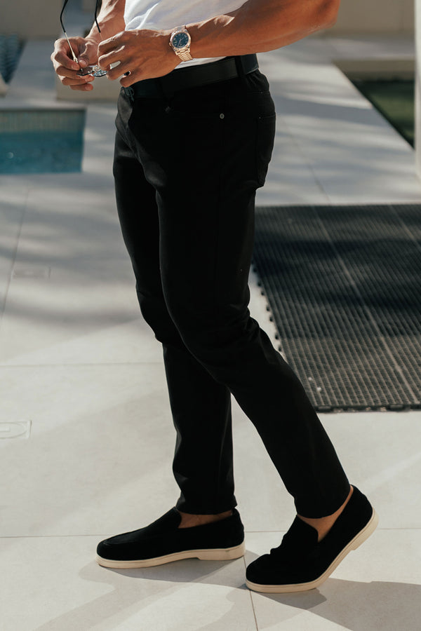 Father &amp; Sons Schwarze Relaxed Tencel Jeans - FSJEAN019