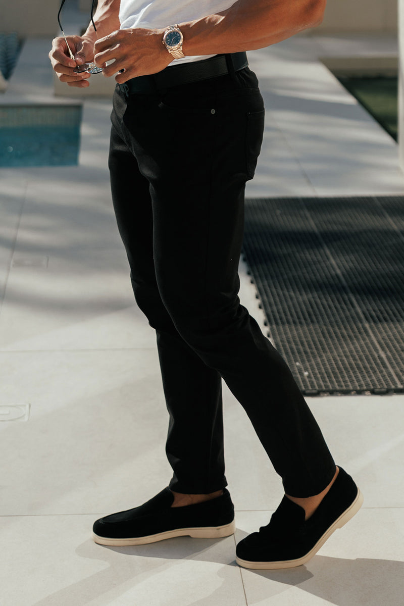 Father &amp; Sons Schwarze Relaxed Tencel Jeans - FSJEAN019