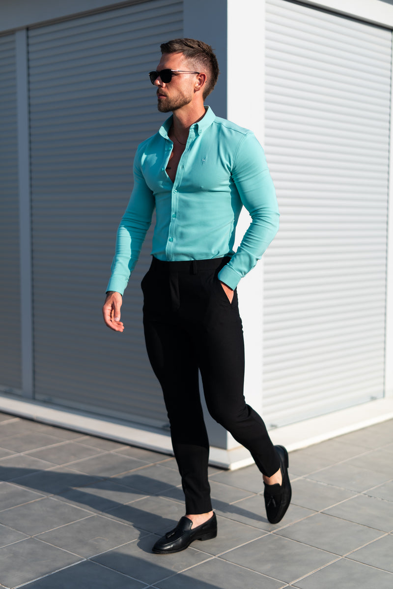 FS Super Slim LS New Mint Scuba with Button Down Collar - FS1116