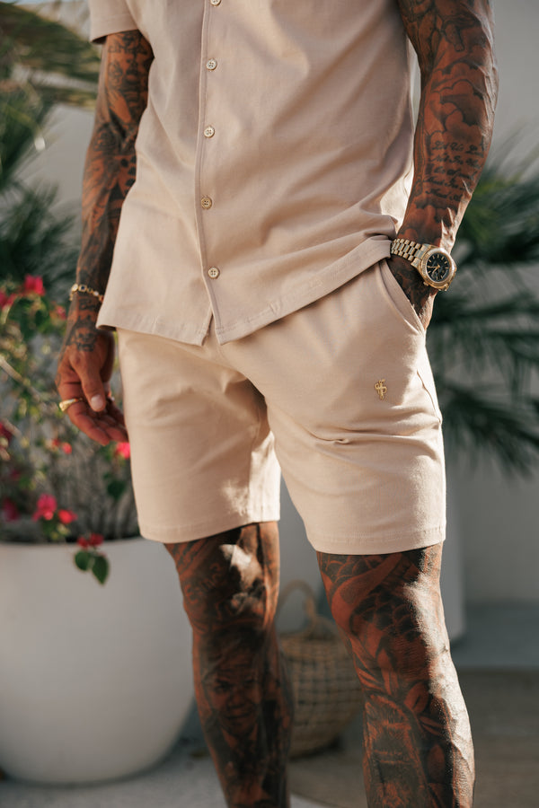 Beige Piqué-Shorts für Vater und Sohn – FSH1362