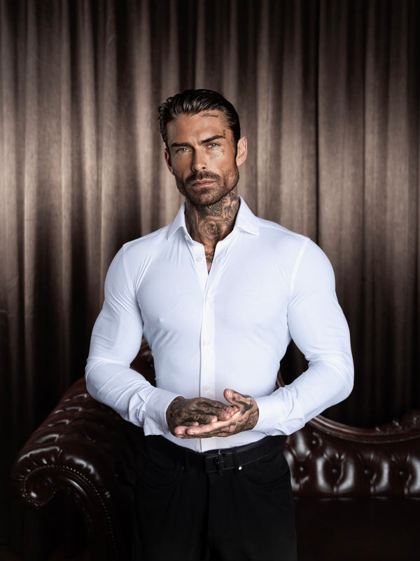 Father Sons Ultra Stretch Compression Shirt Long Sleeve White - FS1233