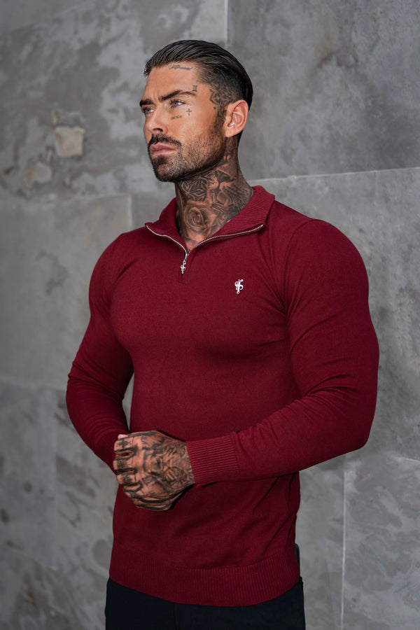 Father Sons klassischer weißer Rollkragenpullover aus Merinowolle mit FS-Stickerei – FSN018