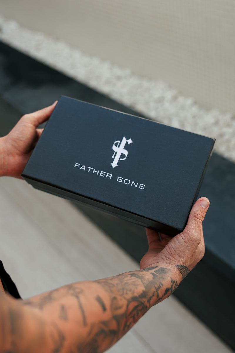 Vater &amp; Söhne 3 x Boxed Crew T-Shirts Schwarz, Marineblau, Weiß - FSH1432 (VORBESTELLUNG 10. DEZEMBER)