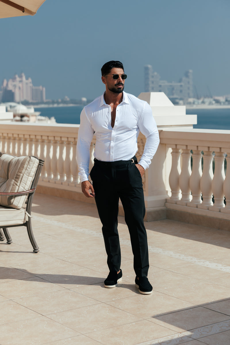 Father Sons Fitted White Long Sleeve Jersey - FSD001