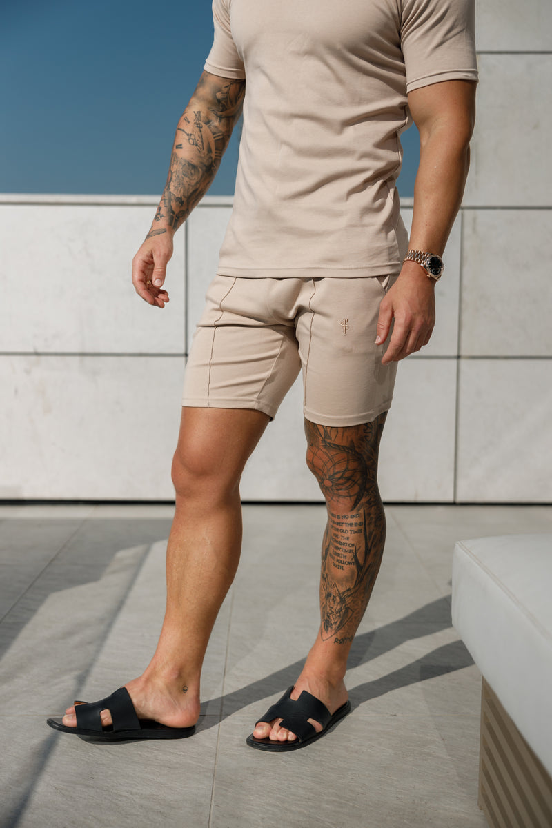 Klassisches beiges Poloshirt mit Reverskragen von Father Sons – FSH1061