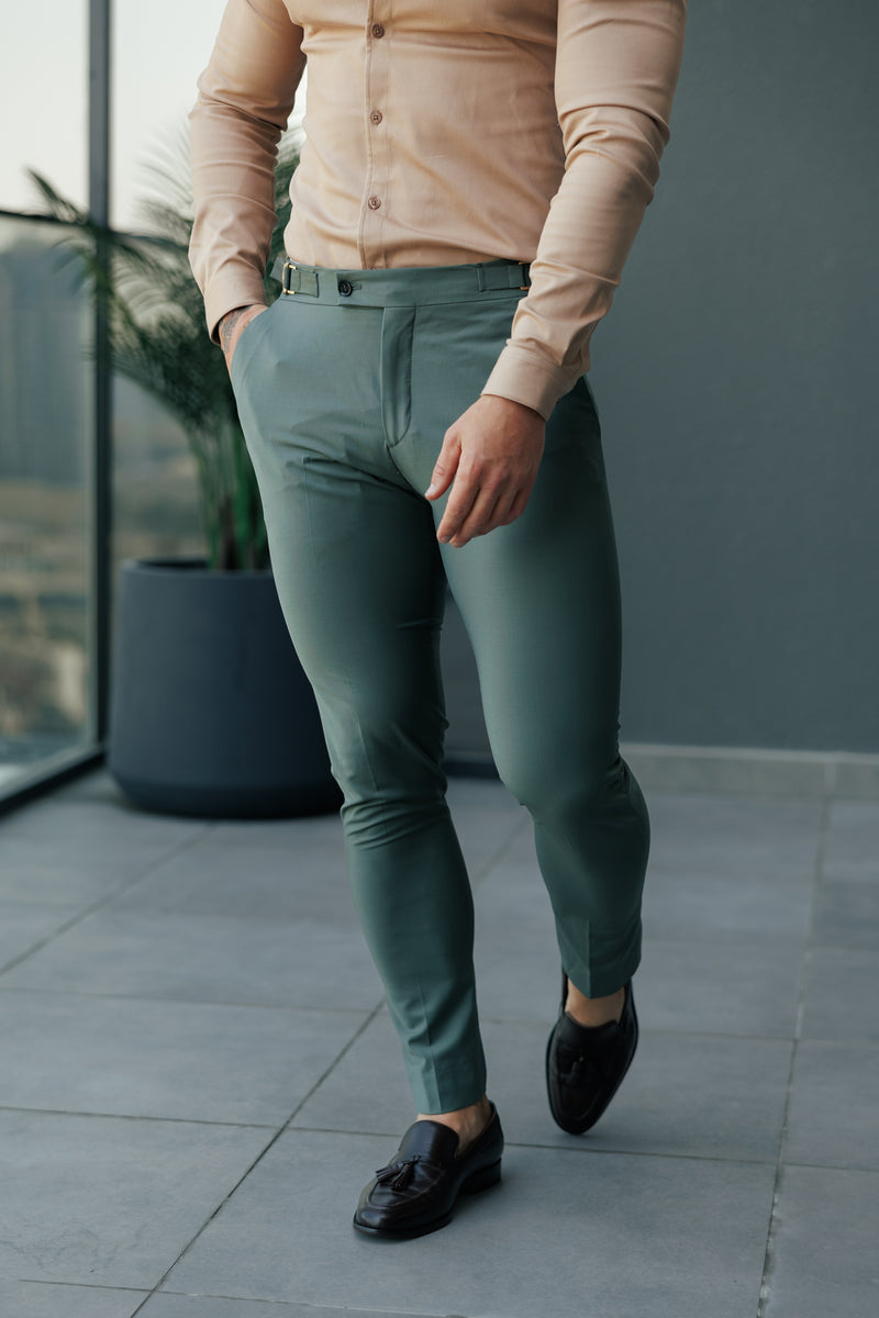 Vater Söhne Slim Formal Khaki Stretch-Hose mit seitlichen Einstellmöglichkeiten - FST026