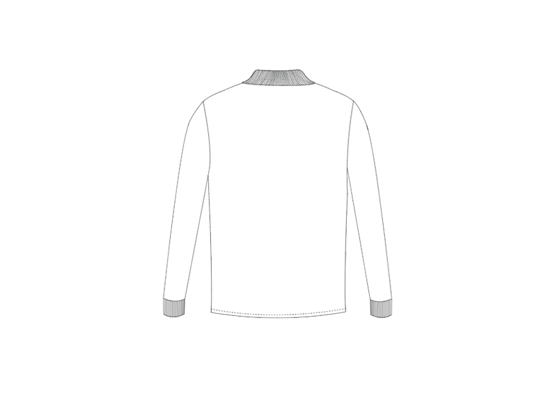 Father Sons klassisches weißes, farblich abgestimmtes Polo-Langarmshirt – FSH858