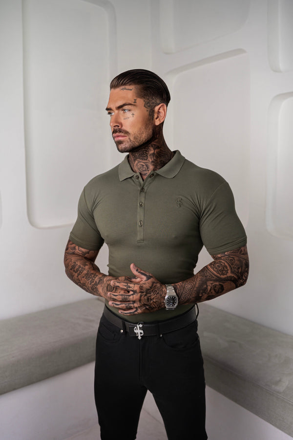 Klassisches Khaki-Poloshirt von Father Sons – FSH043