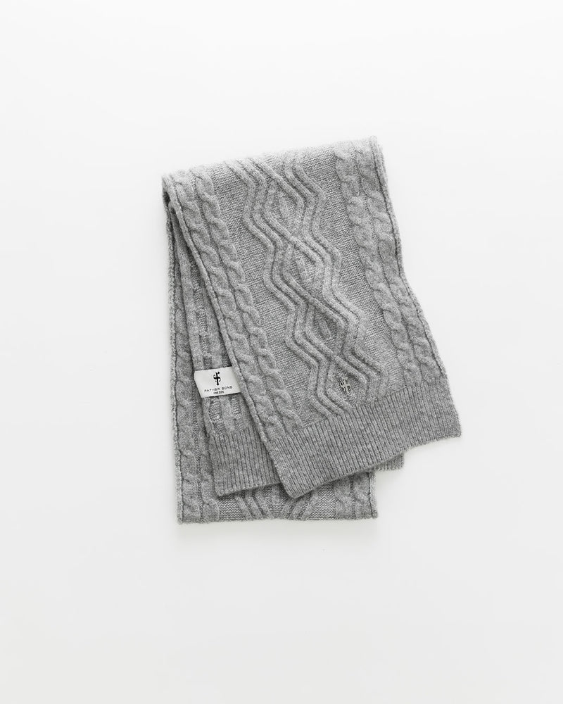Father Sons Grey Knitted Scarf - FSN230