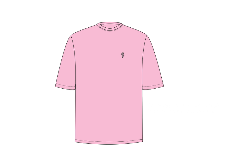 Father Sons Classic Pink Oversized Crew T Shirt - FSH870