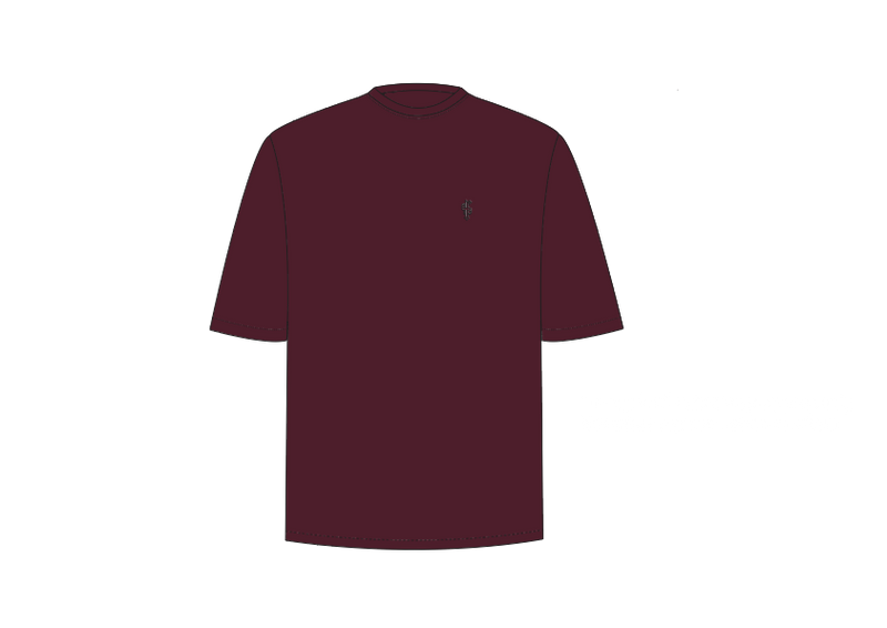 Father Sons klassisches, übergroßes Rundhals-T-Shirt in Pflaume – FSH871