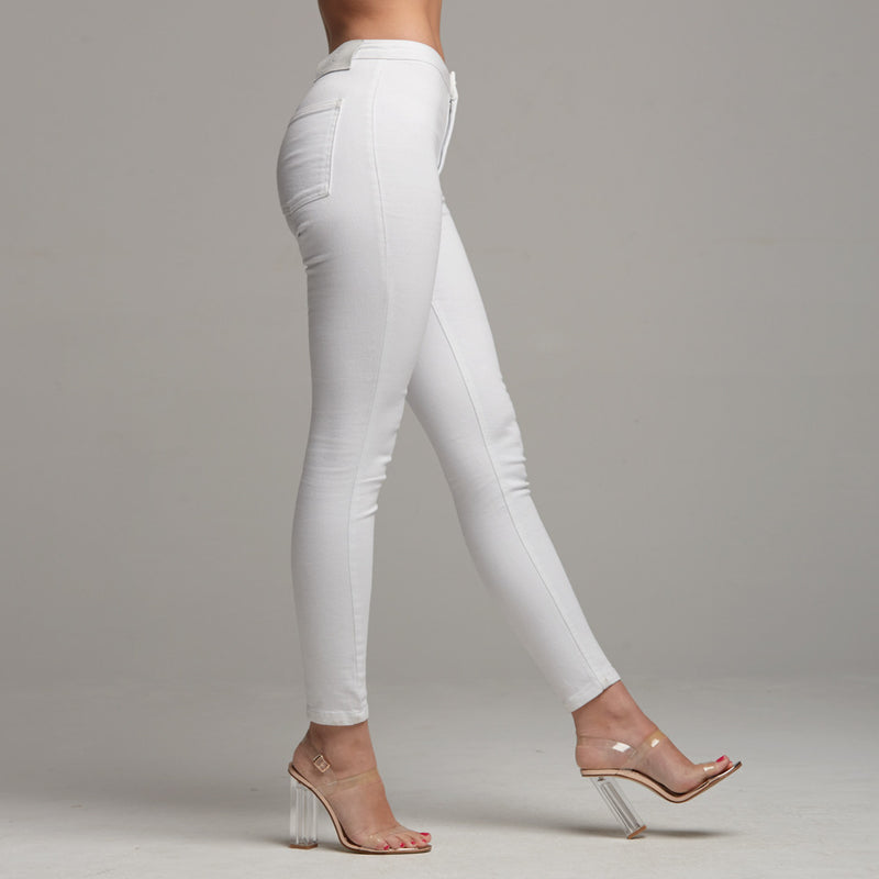 JENI EINFACHE WEISSE JEANS – CT058