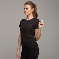 TEGAN SCHWARZES SLUB TEE – CT050