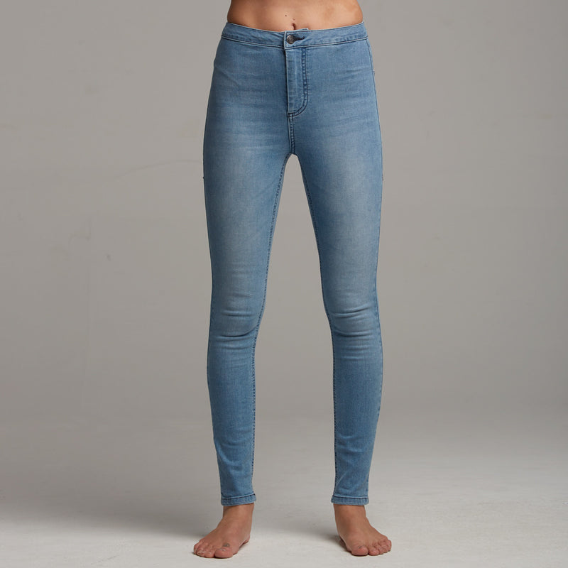 'JENI' PLAIN BLUE JEANS - CT054