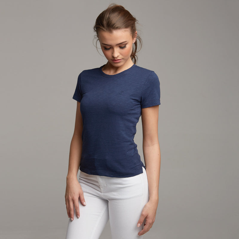 TEGAN NAVY SLUB TEE – CT053