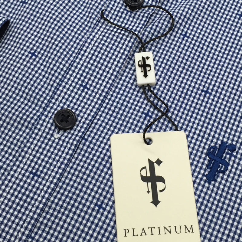 Father Sons Gingham-Karo in Platinblau und Weiß – FS108 (LETZTE CHANCE)