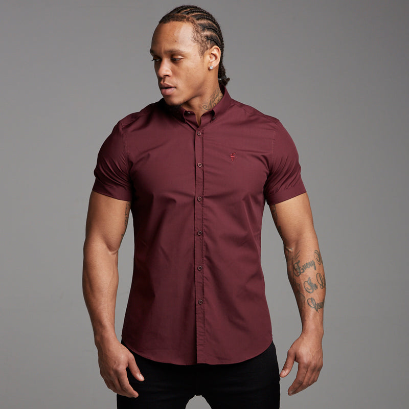 Father Sons Classic Tonal Burgundy Short Sleeve - FS366 (LAST CHANCE)