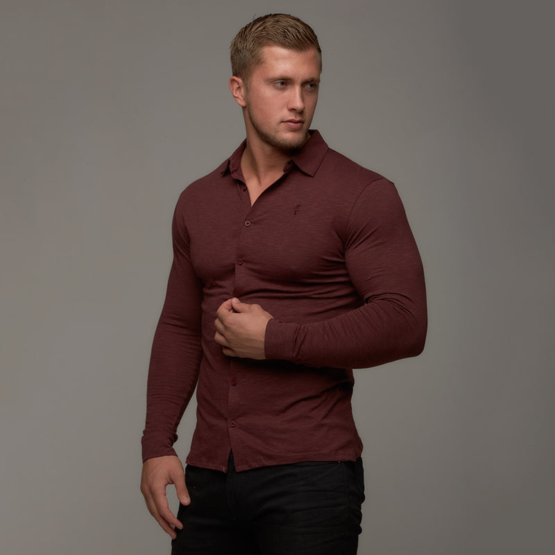 Father Sons Super Slim Burgundy Jersey - FSH010 (LAST CHANCE)