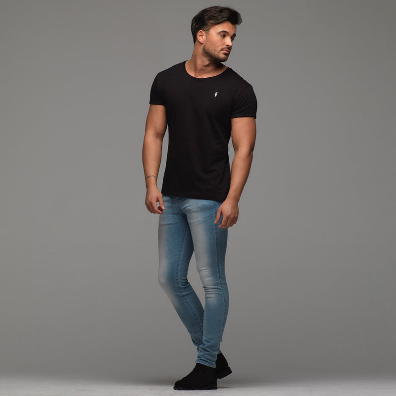 Hellblaue Slim-Stretch-Jeans von Father Sons – FSH128