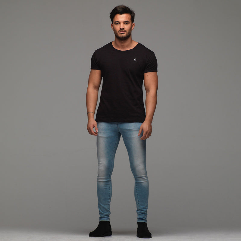 Hellblaue Slim-Stretch-Jeans von Father Sons – FSH128