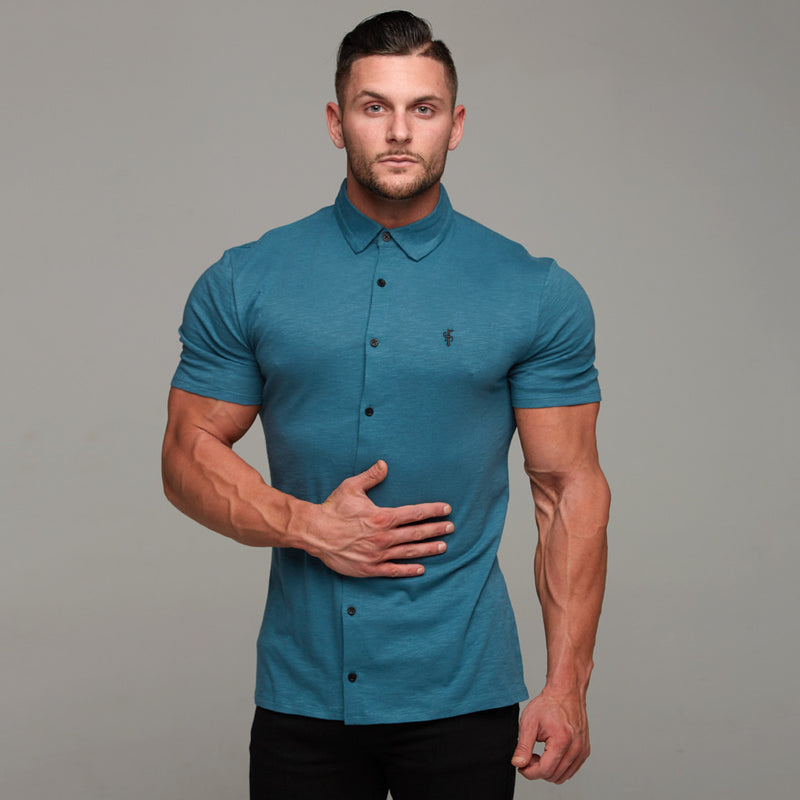 Father Sons Super Slim Teal Short Sleeve Jersey - FSH121 (LAST CHANCE)