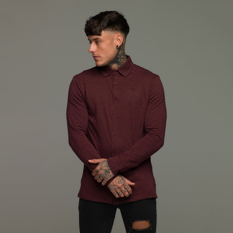 Father Sons Super Slim Burgundy Jersey - FSH010 (LAST CHANCE)