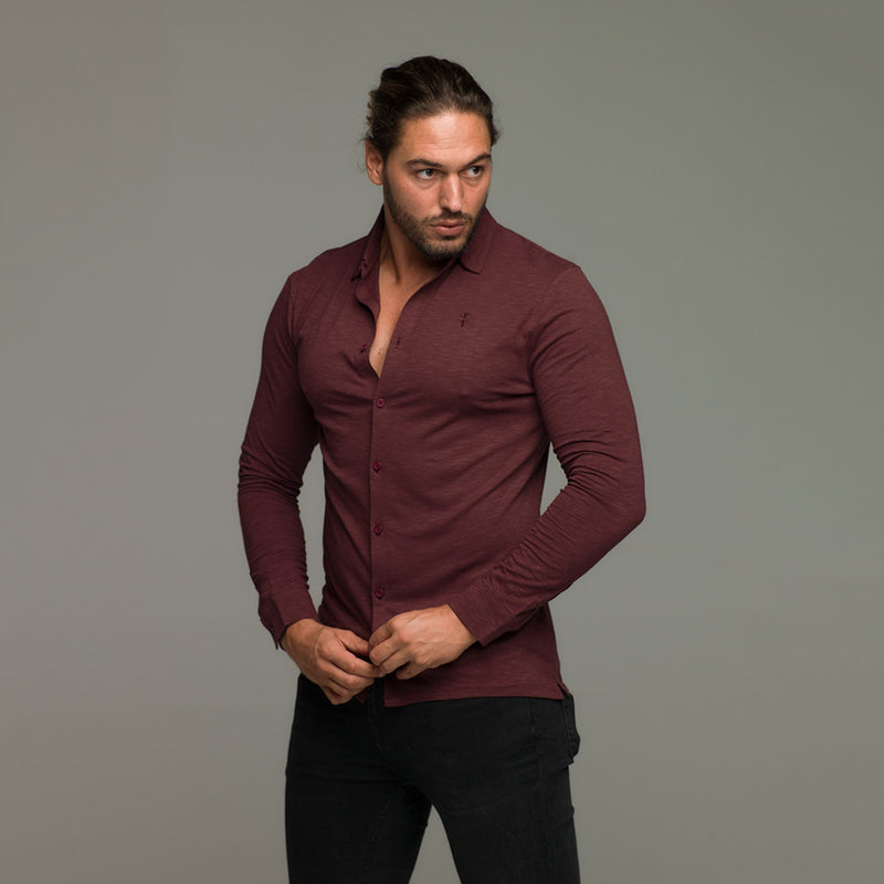 Father Sons Super Slim Burgundy Jersey - FSH010 (LAST CHANCE)