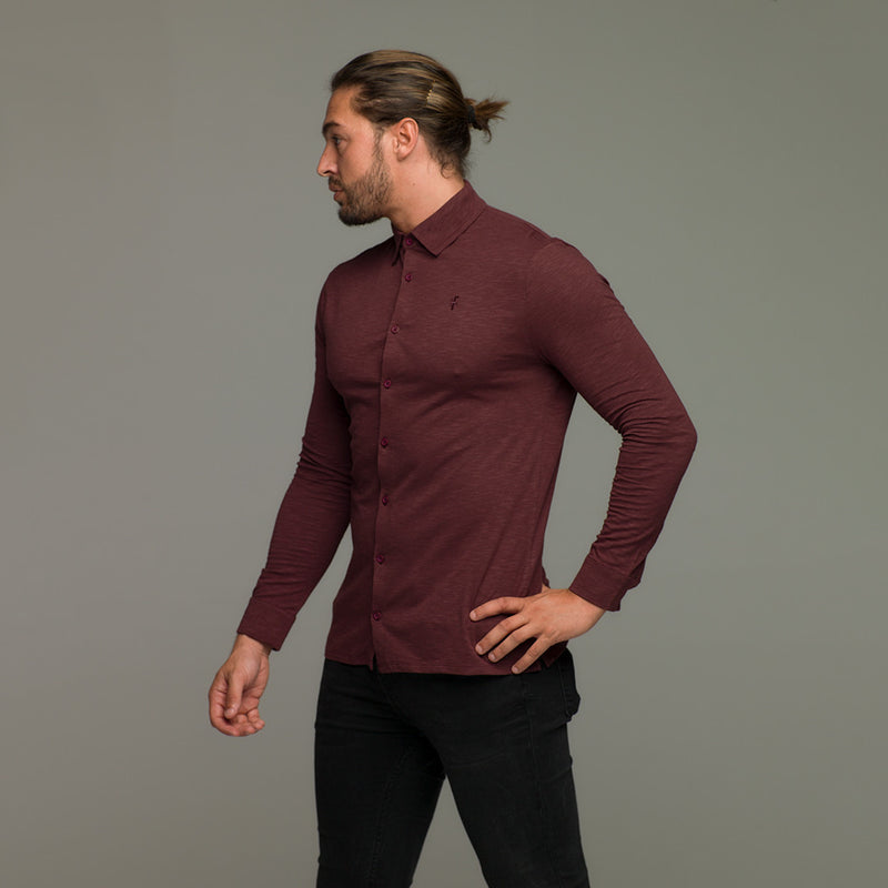 Father Sons Super Slim Burgundy Jersey - FSH010 (LAST CHANCE)