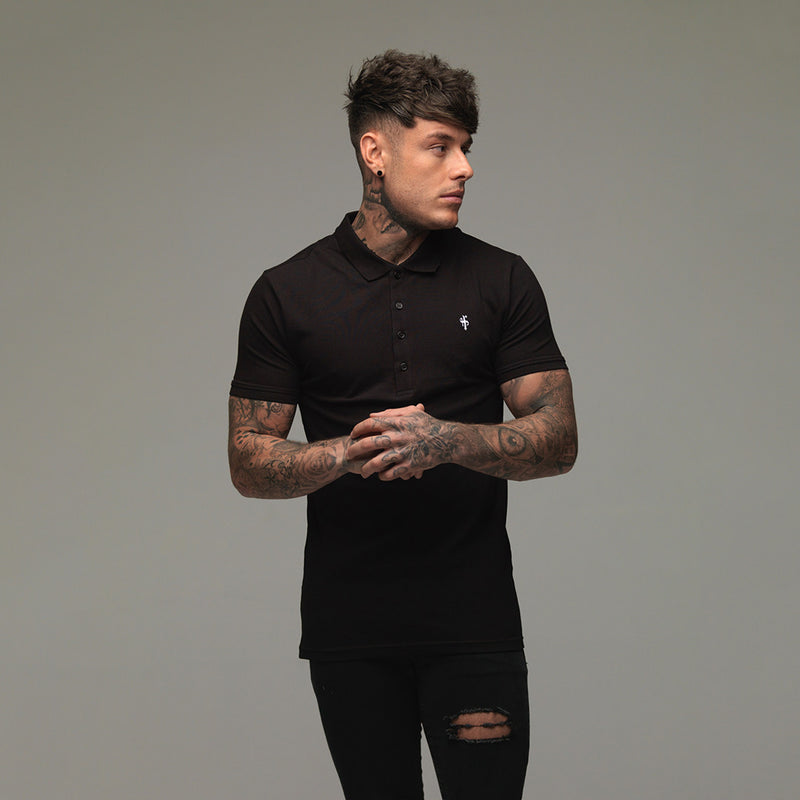 Father Sons Classic Black Polo Shirt - FSH041