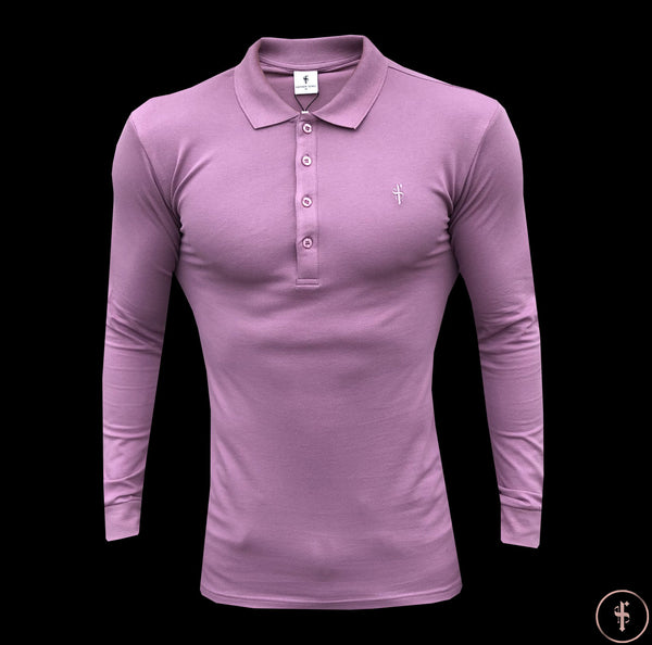 Father Sons Classic Lavender Langarm-Poloshirt – FSH307