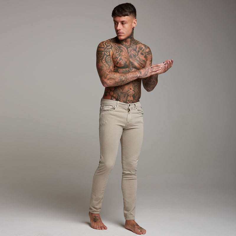 Father Sons Slim Stretch Beige Jeans - FSH134