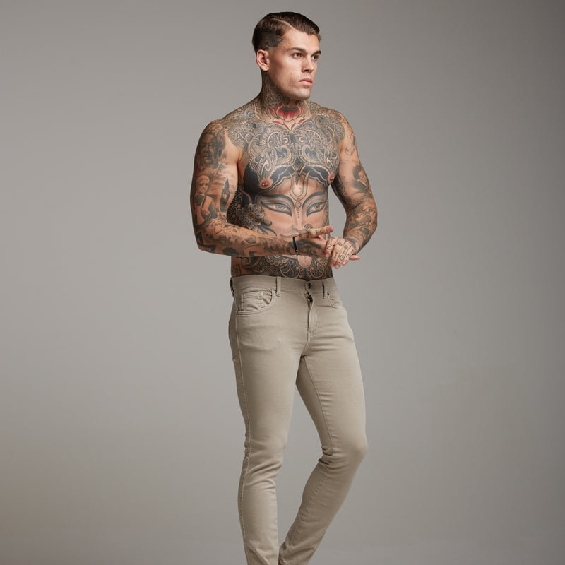 Vater-Söhne-Ultra-Stretch-Jeans in Beige – FSH272