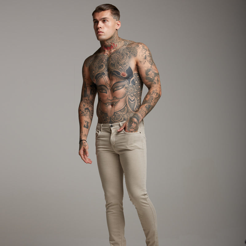 Vater-Söhne-Ultra-Stretch-Jeans in Beige – FSH272