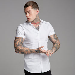 Father Sons Classic White Luxe Short Sleeve aus ägyptischer Baumwolle – FS379