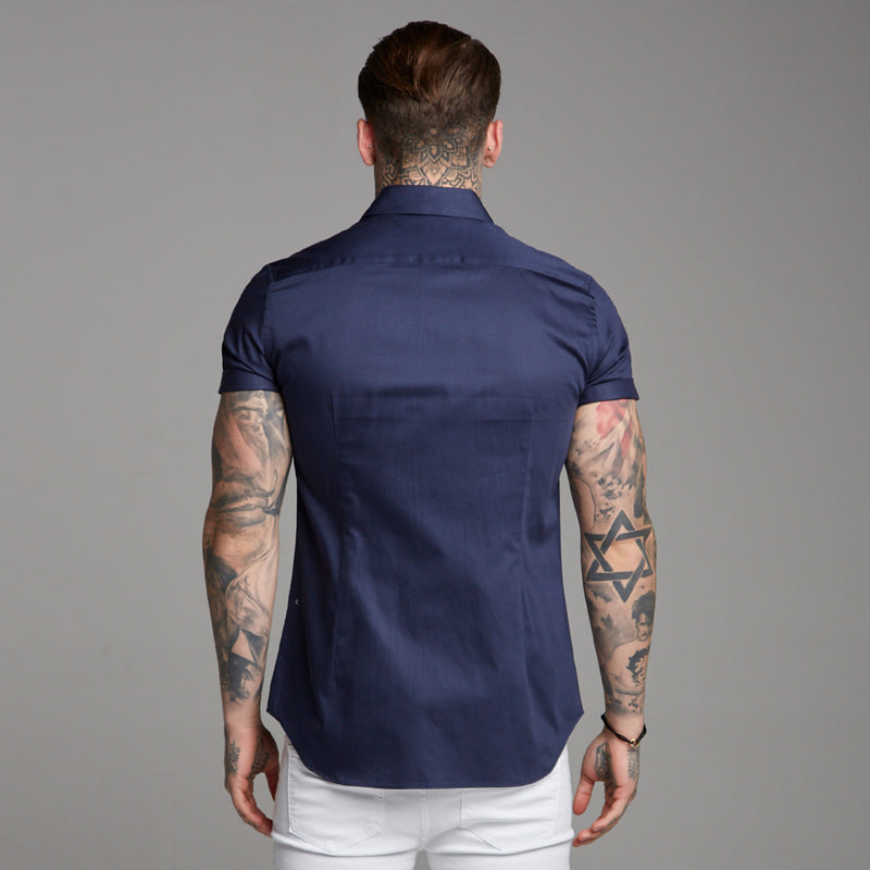 Father Sons Classic Navy Luxe Kurzarmshirt aus ägyptischer Baumwolle – FS374 (LETZTE CHANCE)