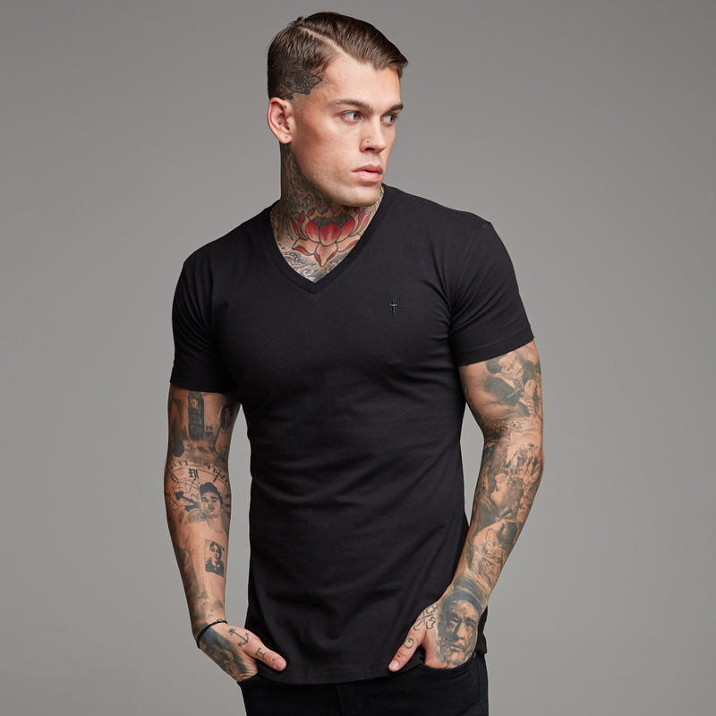 Father Sons Classic Black V Neck - FSH190