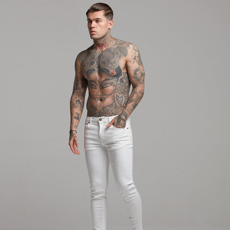 Weiße Ultra-Stretch-Jeans von Father Sons – FSH259