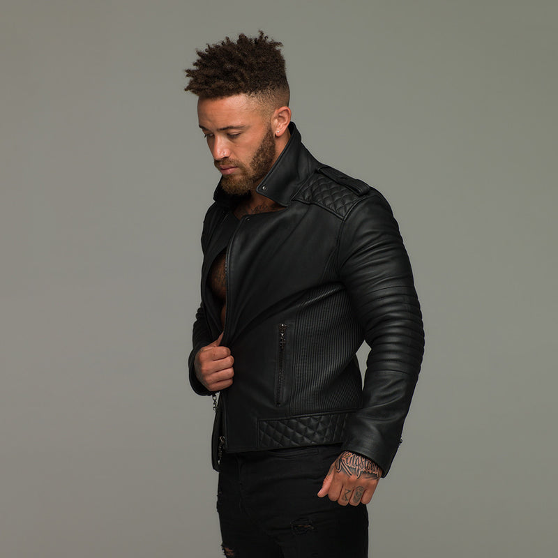 Father Sons Black Leather Jacket - FSH104