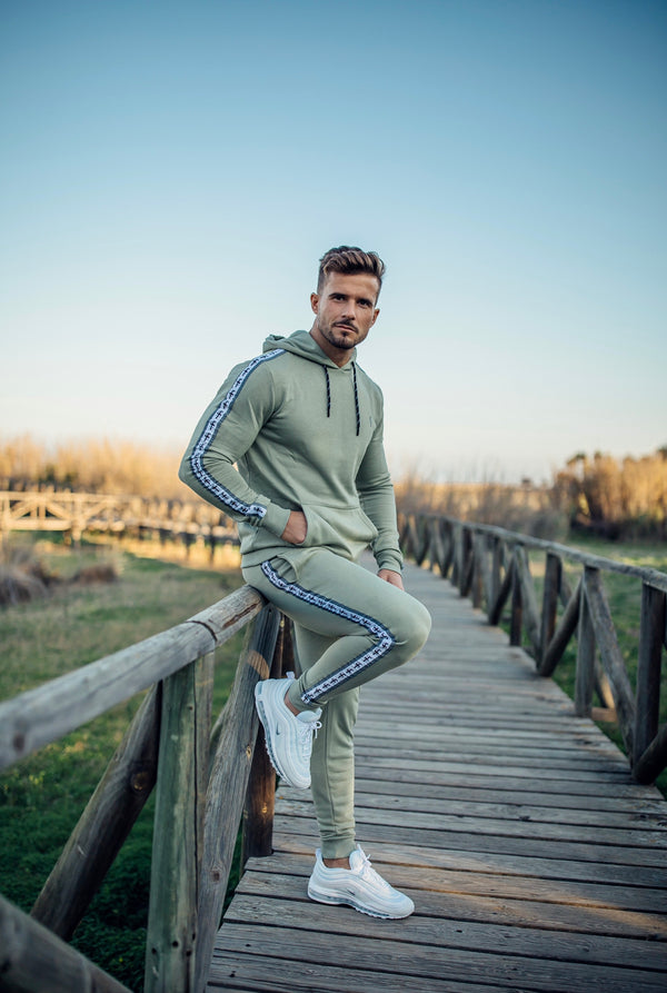 Father Sons Tapered Olive Hoodie Top – FSM003 (LETZTE CHANCE)