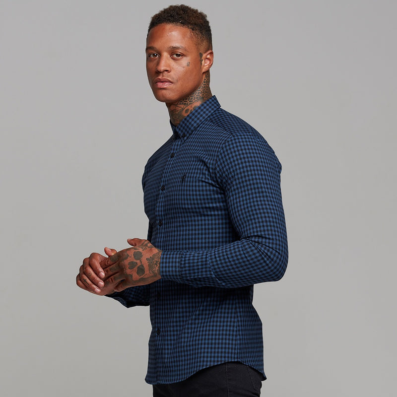 Father Sons Super Slim Ultra Stretch Blue & Black Check - FS474