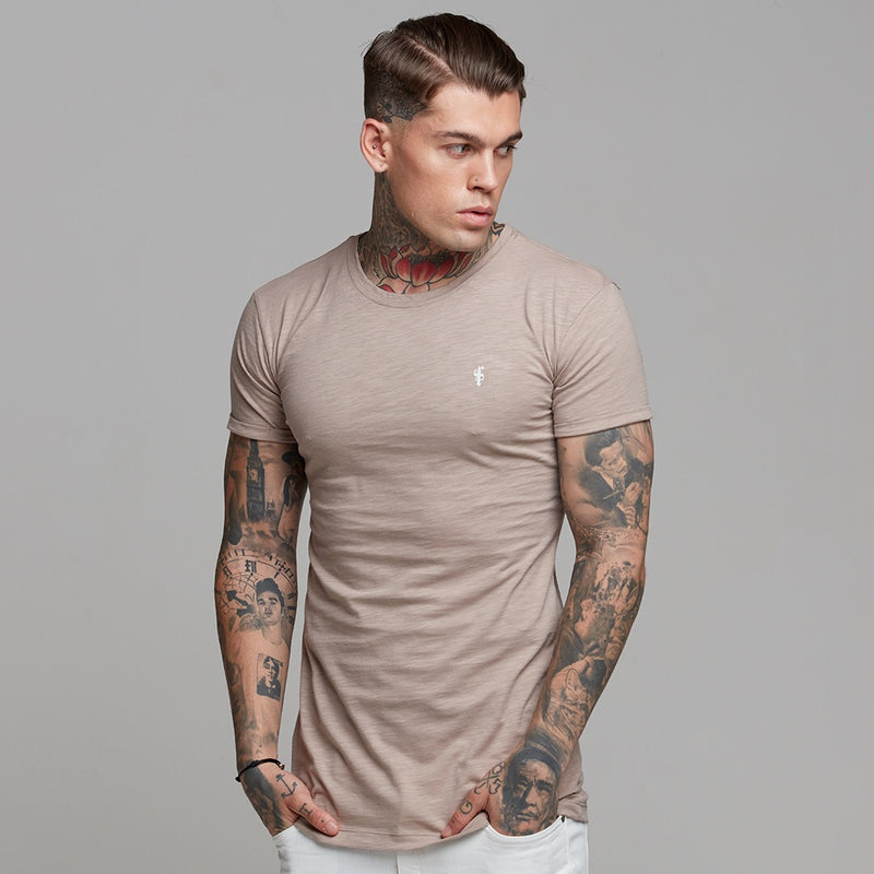 Father Sons Taupe Slub Crew - FSH261