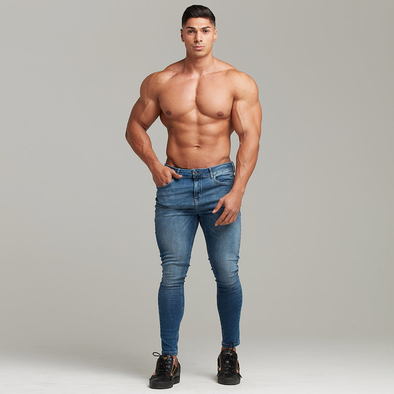 Vater-Söhne-Slim-Stretch-Jeans in Blau – FSH402