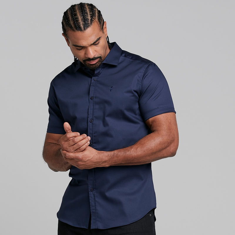 Father Sons Classic Navy Luxe Kurzarmshirt aus ägyptischer Baumwolle – FS374 (LETZTE CHANCE)