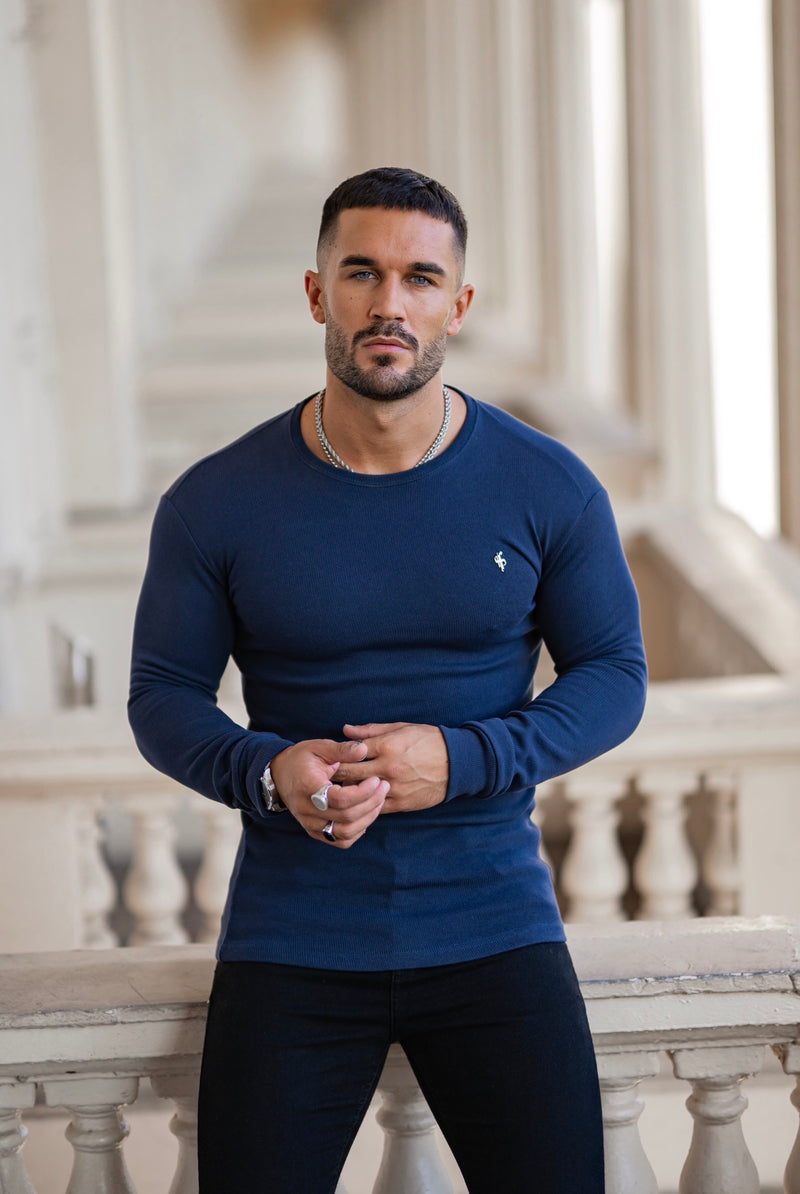 Father Sons Classic Navy Super Slim Jumper - FSH410