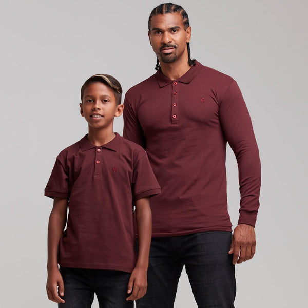 Father Sons Boys Classic Burgundy Polo Shirt - FSB022 (LAST CHANCE)